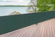 [SunnyRoyal] 3'x15' Balcony Privacy Fence Screen Apartment Railing Deck Cover, 3FT Outdoor Patio Screens with Zip Ties, HDPE Shade Cloth with Grommets, Mesh Fabric for Porch Backyard, Green