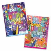 ArtBox Super Jumbo Images Colouring Book Kids Children Drawing Fun Activity New