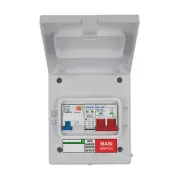 5 Way Metal Enclosure c/w 100A M/Switch and 20/40kA DP SPD 40A Type A RCBO White