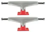 TENSOR SKATEBOARD TRUCKS 5.5 MAG LIGHT REFLECT SILVER/RED