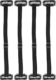 Elastic Face Lift Band with Clips,4Pcs Instant Face Lift Band with Clips,Face Lift Band Invisible Elastic Face Lift Band,Face Stretching Strap Face Lift Band Elastic with Clip for Daily Makeup,Black