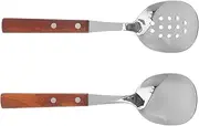 ULTECHNOVO Serving Spoon Set Stainless Steel Slotted Spoon for Food Kitchen Utensil