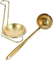 Spoon Holder Stainless Steel Ladle Soup Ladles Holder Hot Pot Slotted Spoon Utensils Set Heat-Resistant Wear-Resistant for Home Use