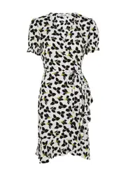Diane Von Furstenberg Emilia Floral-print Mini Wrap Dress - Ivory - S S