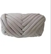 Crochet Wool Thick and Super Thick Roving Hand Knitting Crochet Soft Cotton Knitting Roving Rainbow Wool (Color : Gray-1KG)