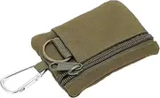 [Générique] Card Holder, Card Wallet, Stylish Design Compact Size Zipper Closure Lightweight Multi-Purpose Use Easy Access, Small Bag for Thanksgiving, Parties, Events, Army Green, Se référer au