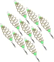 Carp Fishing Set 10pcs Spring Bait Holder Luminous Beads Night Fishing Hooks Easy to Use Saltwater/Freshwater