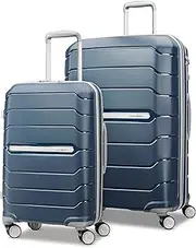 [Samsonite] Unisex-Adult Freeform Hardside Expandable with Double Spinner Wheels, Navy, 2-Piece Set (21/28), Freeform Hardside Expandable with Double Spinner Wheels