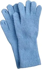 [JINZIJINYU] Womens Knitted Gloves Long Five Finger Gloves Winter Fingerless Touch Screen Solid Color Cycling Gloves