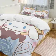 v372 Cinnamoroll 3-Piece Twin Bed Set - Includes 1 Single Comforter And 2 Pillowcases Bedding - Fade Resistant Microfiber - Cinnamoroll io372