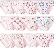 [Anntry] Children's Random Pack of 12 Briefs Soft Comfortable Underwear Small Girls Cotton Panties 2-12 Years, F4 Panties - Random 12 Pieces, 11-12 Years