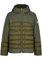 Moncler Gloas Panelled Quilted Shell Jacket - Khaki - 3 (UK40 / L) 3 (UK40 / L)