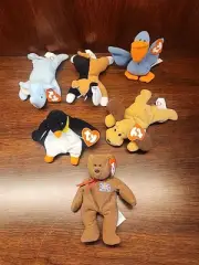 Lot X 6 TY Teenie Beanie Babies 1990's - NEW
