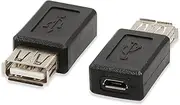 Electop 2 Pack USB 2.0 A Female to USB Micro Female Adapter Converter