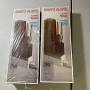 Dento Matic Hands Free Automatic Toothpaste Dispenser & Toothbrush Holders 2 Set
