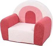 Oqto Baby Couch and Toddlers Couch – Pink Rainbow Design. Soft and Colorful Rainbow Sofa for Kids, Playroom Furniture and Babyroom Décor. Great for Reading and Playtime, Ideal for Boys and Girls.