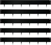 VoTwoofv Metal Garden Edging 6"x39",16.25ft Length Galvanized Steel Landscape Edging,Black Flexible Sidewalk Lawn Edging Border for Garden,Lawn,Flowerbed (5Pack)