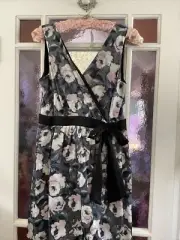 Alannah Hill - Vintage Dress - Pretty Pink & Grey Floral - Size 14 - New