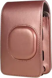 zolyet Compact Size Insta Camera Case Bag PU with Shoulder S Compatible with LiPlay Rose Gold