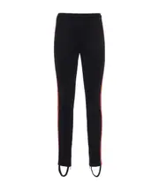 Technical Side Striped Foot Leggings M Black