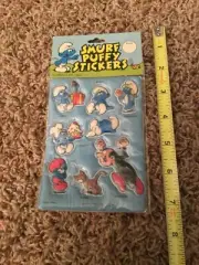 Vintage 1981 Smurf Puffy Stickers Assortment #6