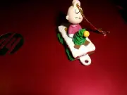 Charlie Brown on Train Car Christmas Ornament