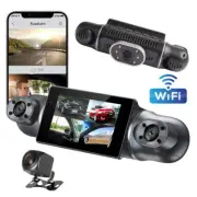4 Channels Car DVR Dash Cam Video Recorder G-Sensor 1080P Front Rear Cameras