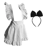 Maid Apron - Full Coverage Apron, Easy Wear Apron | Soft Wrnkle Fre Fabric, Reinforced Sewing Seams, Secure Adjustable Fit, Lightweight Daily Wear, Fade Proof Material for Domestic Cleaning Services