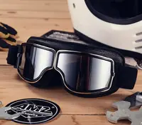 在飛比找樂天市場購物網優惠-AMZ復古風鏡 摩托車機車頭盔哈雷眼鏡 越野飛行員機車護目鏡