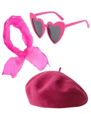 Pink Beret Costume Hat Accessory