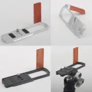 For Panasonic Lumix S9 Camera Wood Handle Grip Quick Release Metal Base Plate