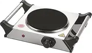 Hot Plate, Single Burner for Cooking, 1000W Portable Ceramic Electric Stove with Adjustable Temperature, Plate Warmer Cooktop for Home/RV/Camp, Compatible for All Cookwares
