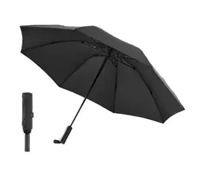 小米生態90分反向自動折疊雨傘LED燈照明傘大號雨傘59cm*8骨 黑色