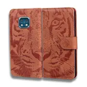 Wallet Design Stand Tiger Imprint Full Protection Leather Phone Shell Case For Nokia Xr20