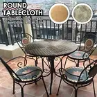 Round Table Cloth Waterproof Farmhouse Table Cover Decorative Wood/Woven PaEjv