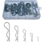 30 Pcs Cotter Pin Assortment Kit R Clips Spring Fastener Hitch Pin Clips