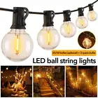 25/50 LED Solar Globe String Lights Fairy Outdoor Festoon Party LED Garden Decor