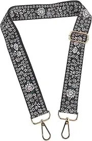 Yardwe Banjo Adjustable Strap Vintage Lanyard for Banjo Mandolin Guitar Wide Durable Design with Smooth Buckle for Easy