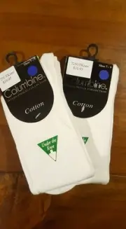 Columbine Child 2 pairs White Under the knee socks School sz9-11 BNWT (14)