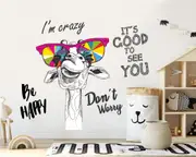 [Namly Design] Wallsticker - Dont Worry Be Happy / Giraffe / 02
