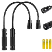 2 Pack LED Work Light, 500 Lumen Gooseneck Flashlight with Magnetic Base, Zoo...