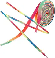[WESIEVYA] 1 Pair Rainbow Gradient Skate Laces Lace Hockey Roller Skate Accessories Shoelaces Waxed Shoelaces Hockey Shoes Supplies Roller Shoe Straps Polyester
