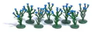 8 Prebuilt Cornflowers with 6 blossoms. HO/OO Gauge Busch 1247