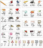 Mooliwe 11 Pcs Alphabet and Number Line Bulletin Board Set for Classroom Wall Line Teaching 24 x 9 Inch Bulletin Board Wall Decorations Numbers 0-10 Sign for Pre School Kindergarten Homeschool