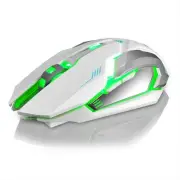 ️ Wireless RGB Gaming Mouse | 1600DPI Rechargeable | Silent Click | 6 Buttons
