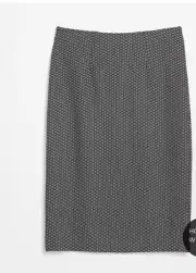Ann Taylor LOFT ~ Pull On Pencil Skirt ~ Black pattern Sz Small ~ NWT