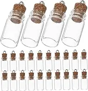 Kichvoe 50Pcs Clear Mini Glass Wish Bottles with Cork Stoppers for DIY Messages Weddings Party Favors and