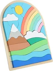 Toyvian 1 Set Block Puzzle Educational Plaything for Color Recognition and Creativity Development Fun Learning Puzzle