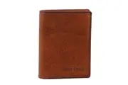 Pierre Cardin Mens Wallet Leather Tri-Fold Credit Card Slots Slim RFID - Tan
