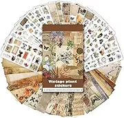 347Pcs Journaling Stickers and 20 Sheets Scrapbook Paper, Vintage Scrapbooking Kit, Plant Flower Butterfly Background Ephemera for Journaling, Junk Journal Supplies, Planners, DIY Crafts Arts